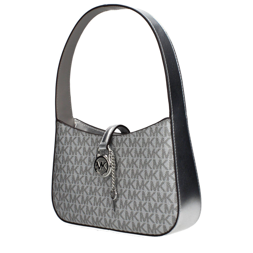 Gray Fabric Handbag