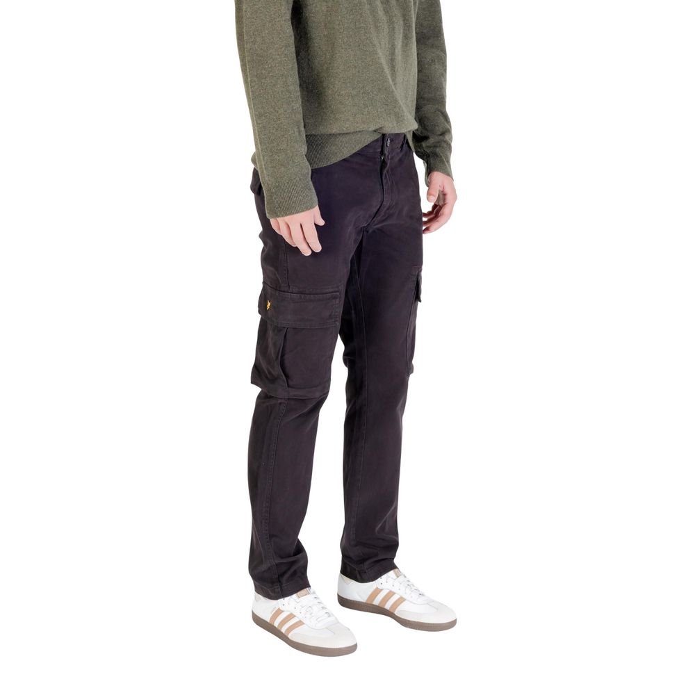 Black Cotton Cargo Pants