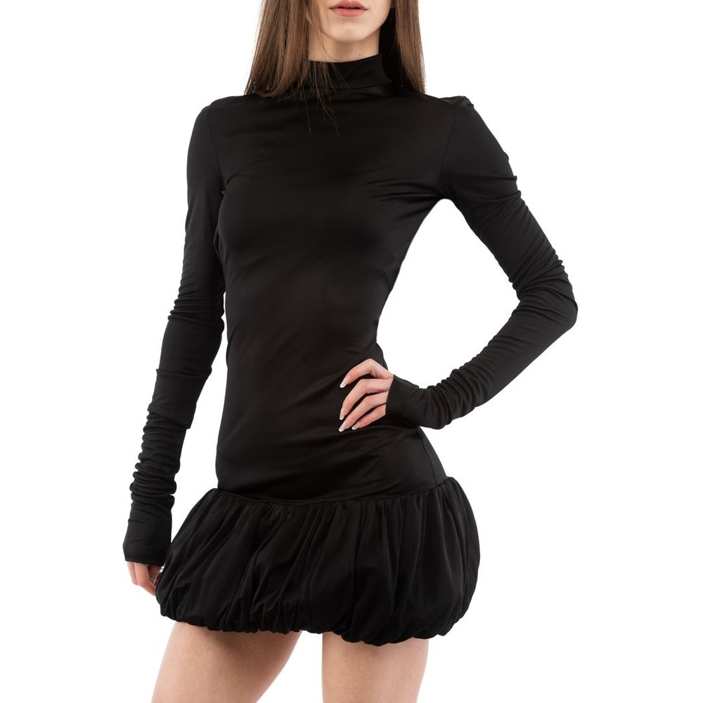Black Viscose Casual Dress