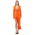 Orange Marabou Casual Dress