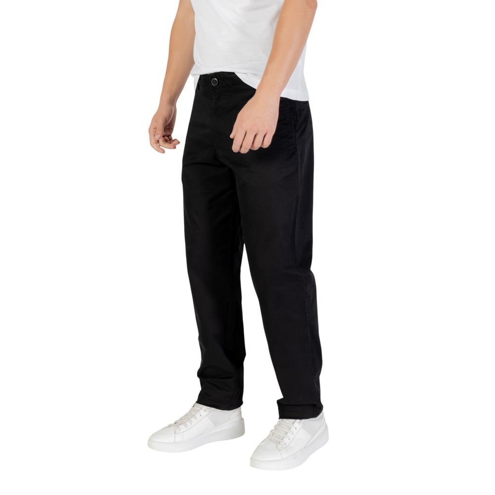 Black Cotton Skinny Pants