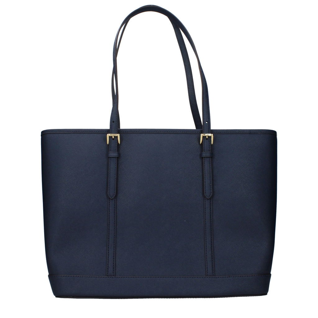 Blue Leather Shoulder Bag