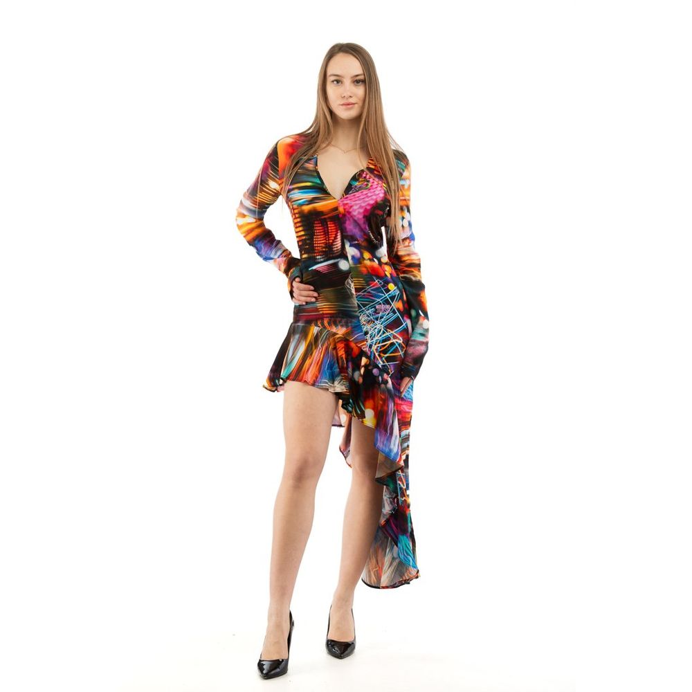 Multicolor Viscose Casual Dress