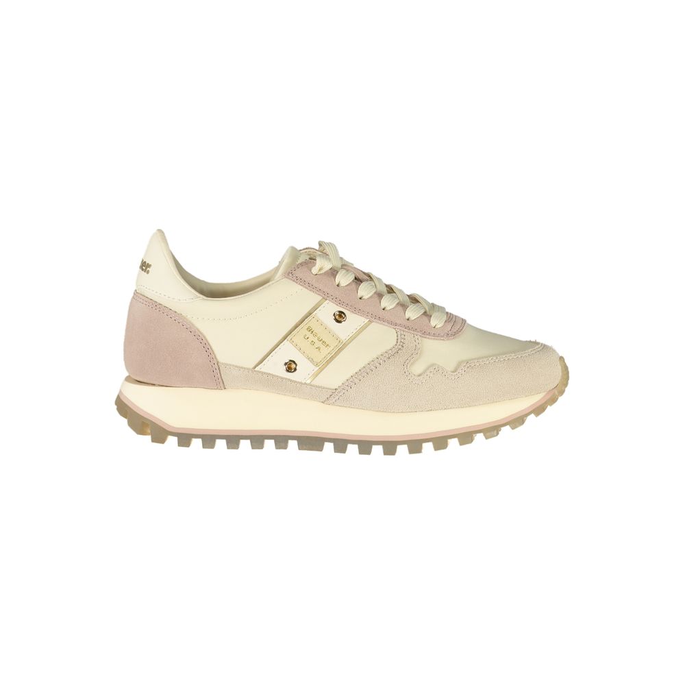 Beige Leather Women's Sneaker