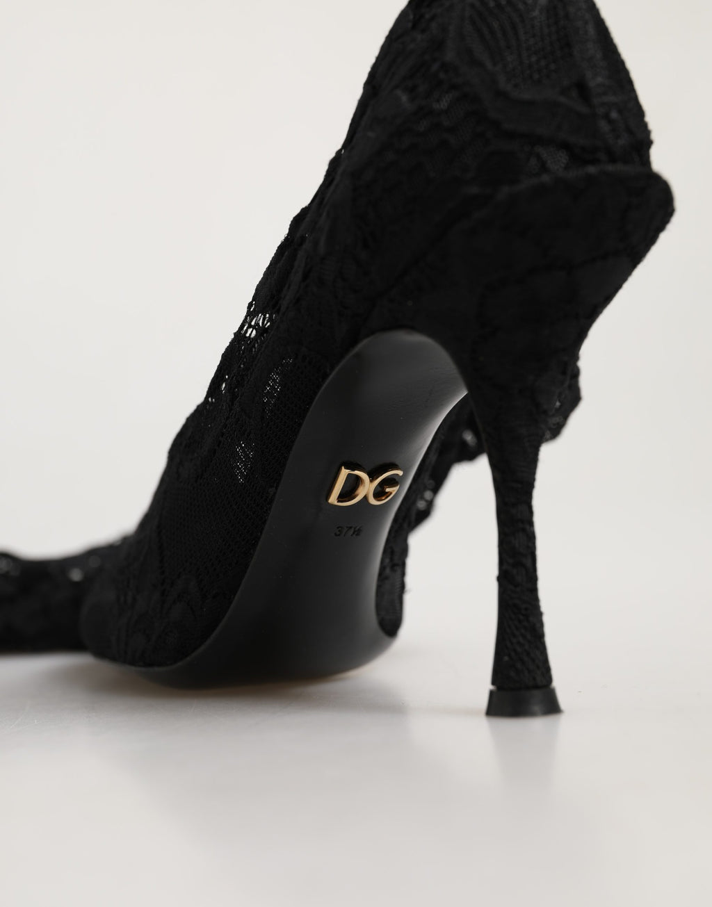Black Taormina Lace Socks Boots Pumps Shoes