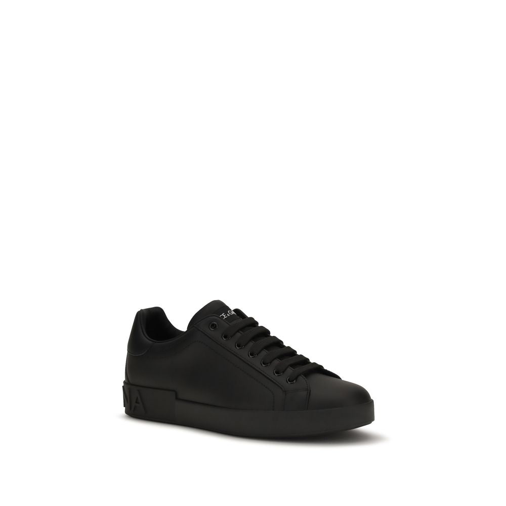Black Calf Leather Bos Taurus Low Top Sneakers