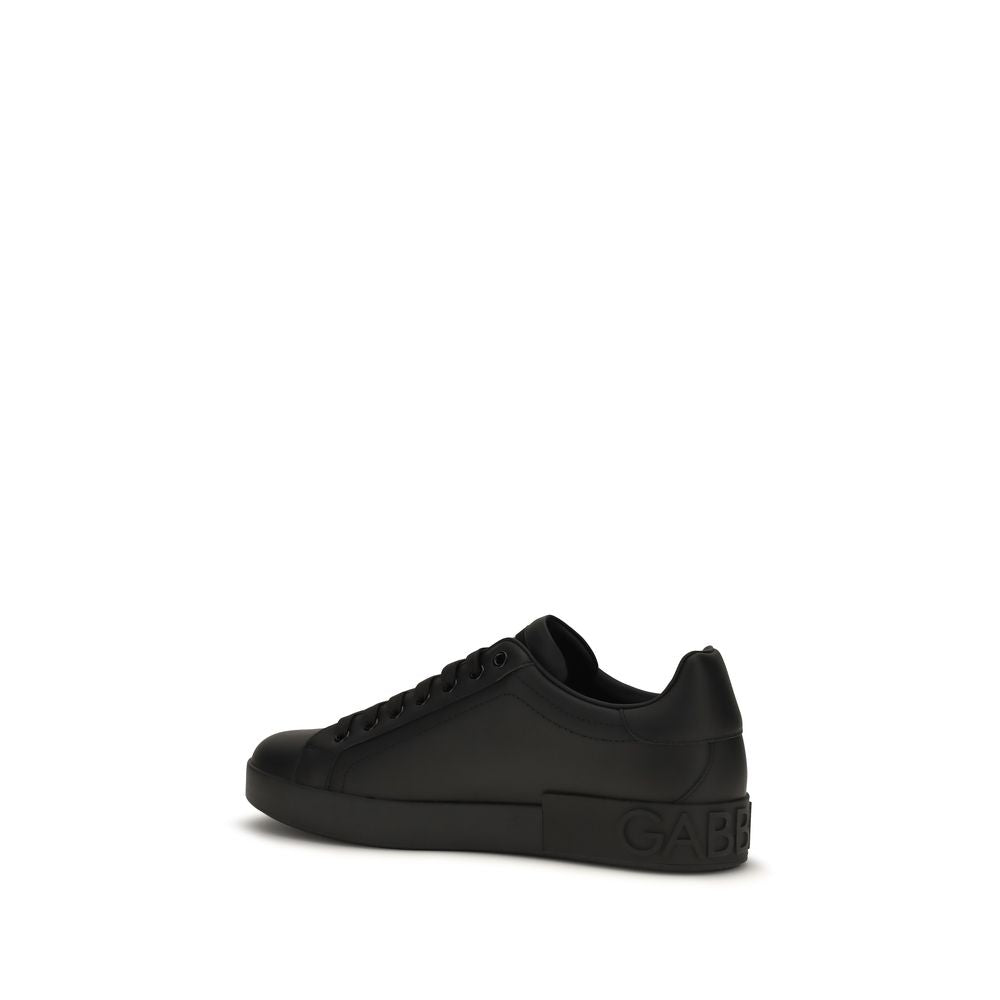 Black Calf Leather Bos Taurus Low Top Sneakers