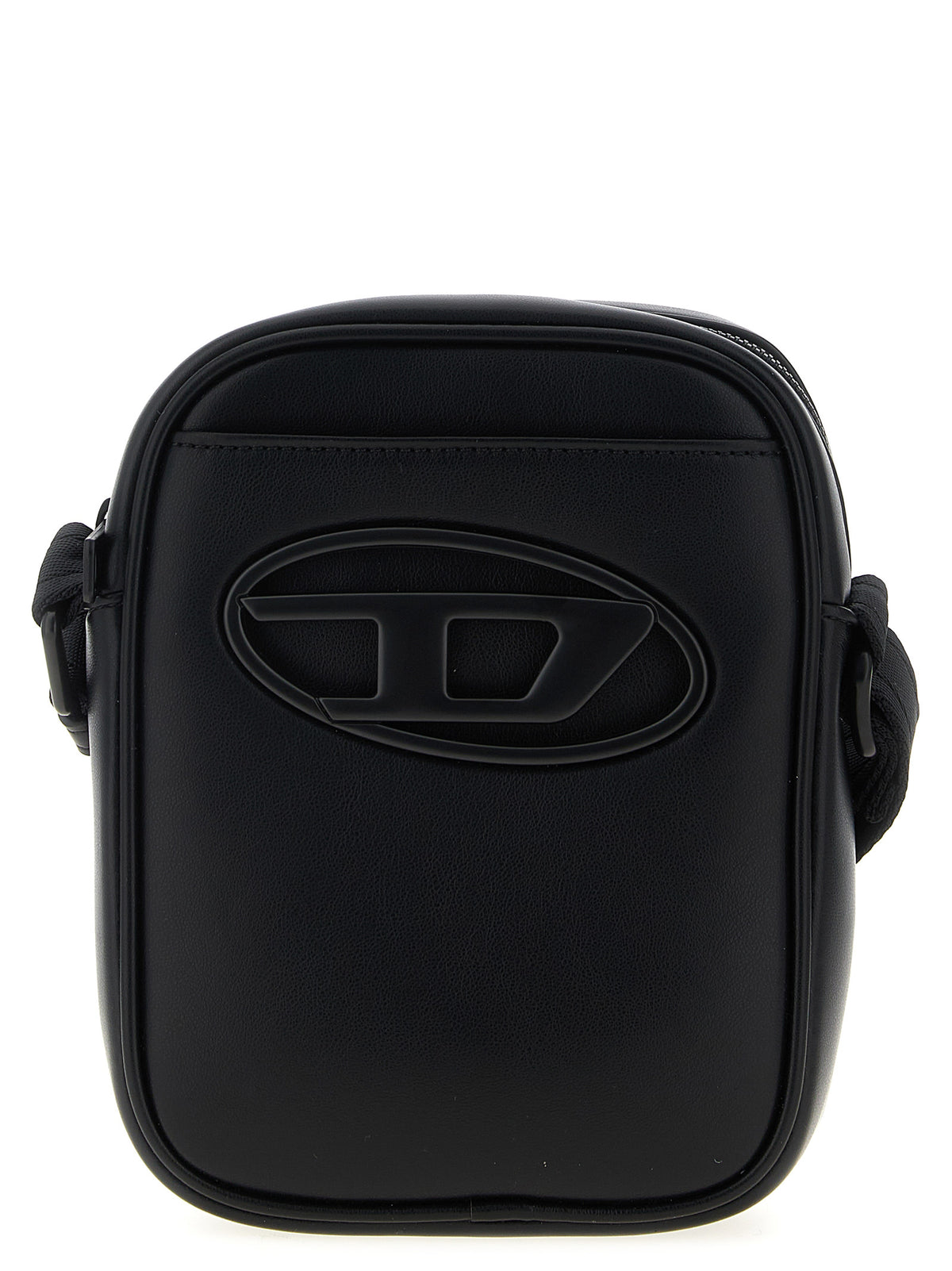 Black Polyethylene Crossbody Bag