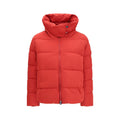 Red Nylon Full-Length Jacket