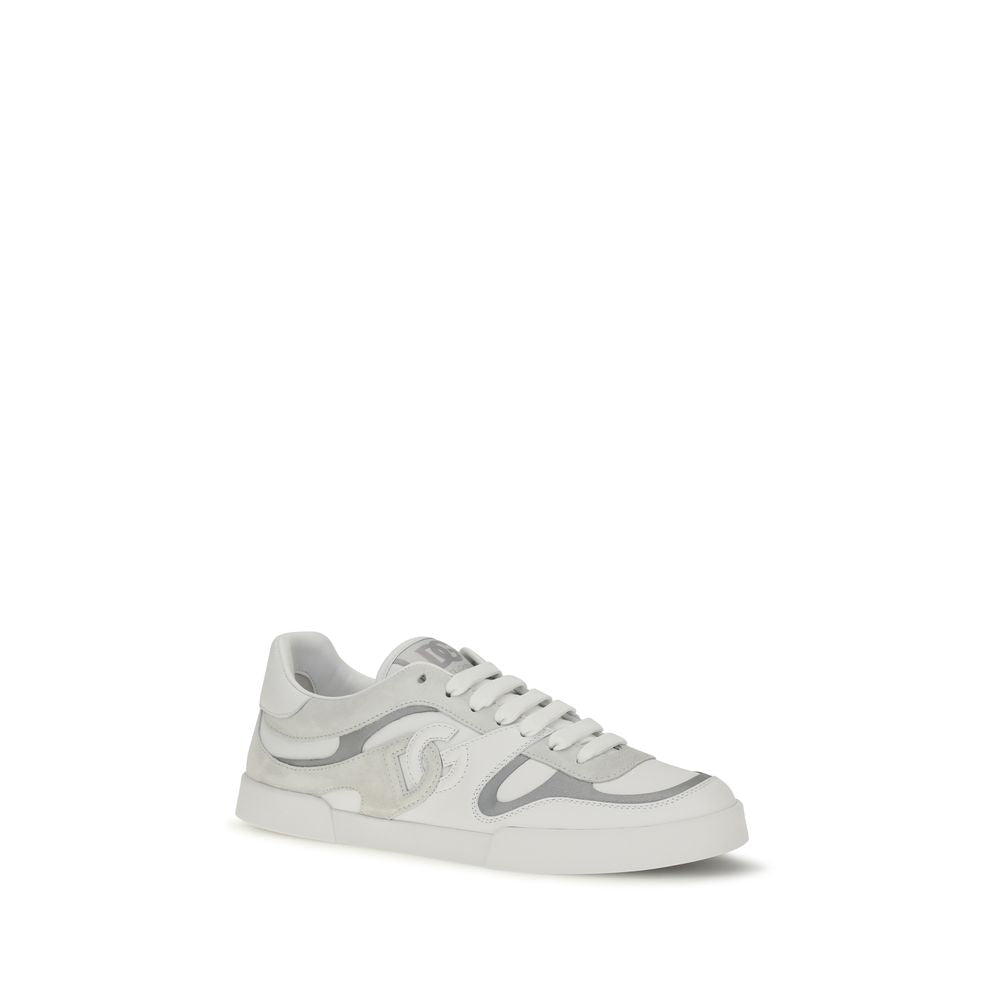 White Calf Leather Bos Taurus Low Top Sneakers