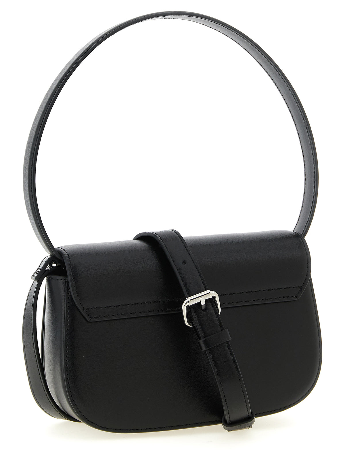 Black Cowhide Shoulder Bag