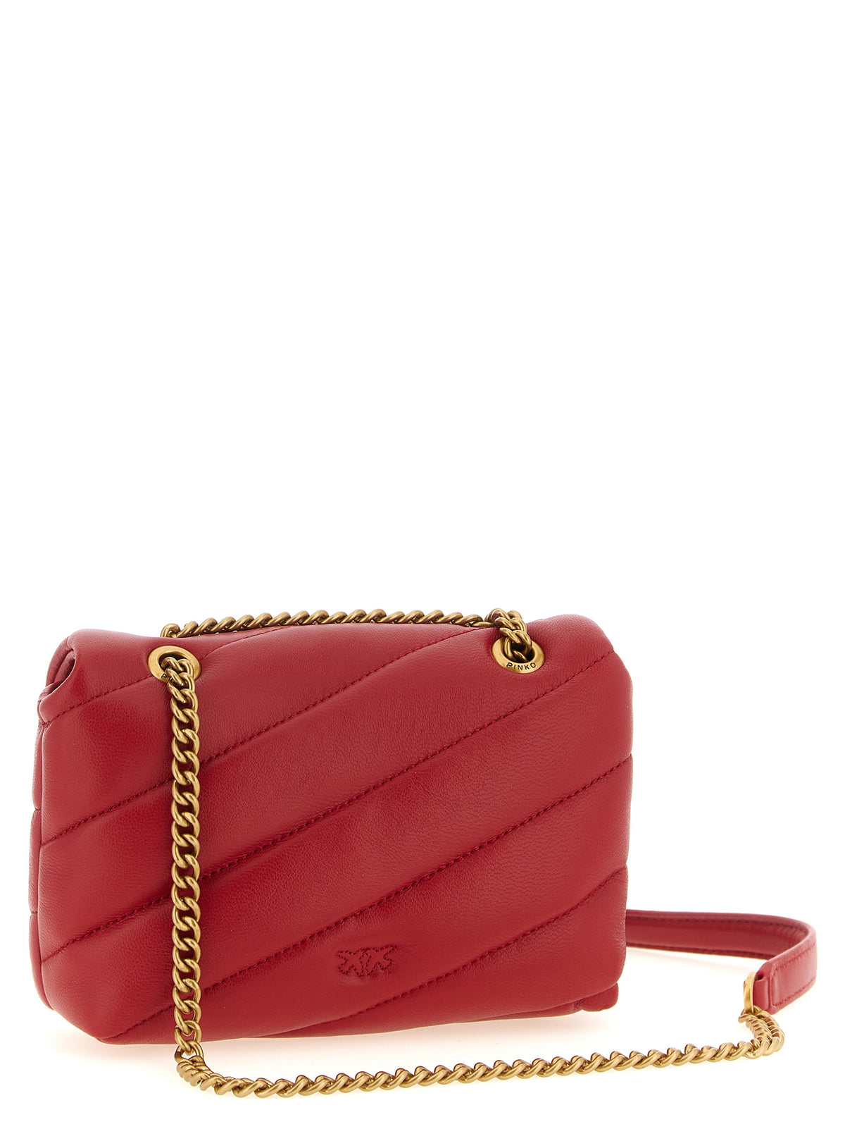 Red Lamb Leather Crossbody Bag