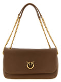 Brown Lamb Leather Shoulder Bag
