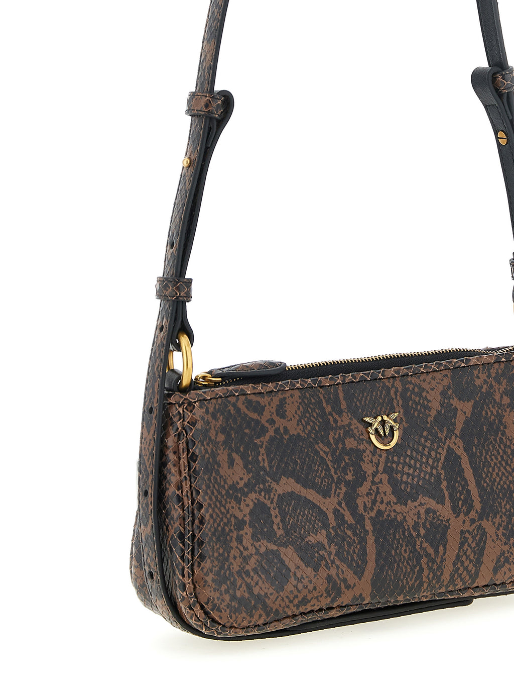 Brown Calfskin Shoulder Bag