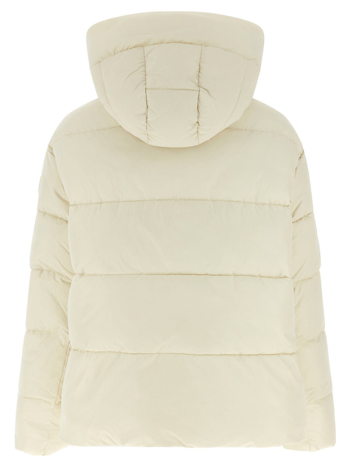 Beige Polyamide Full-Length Jacket