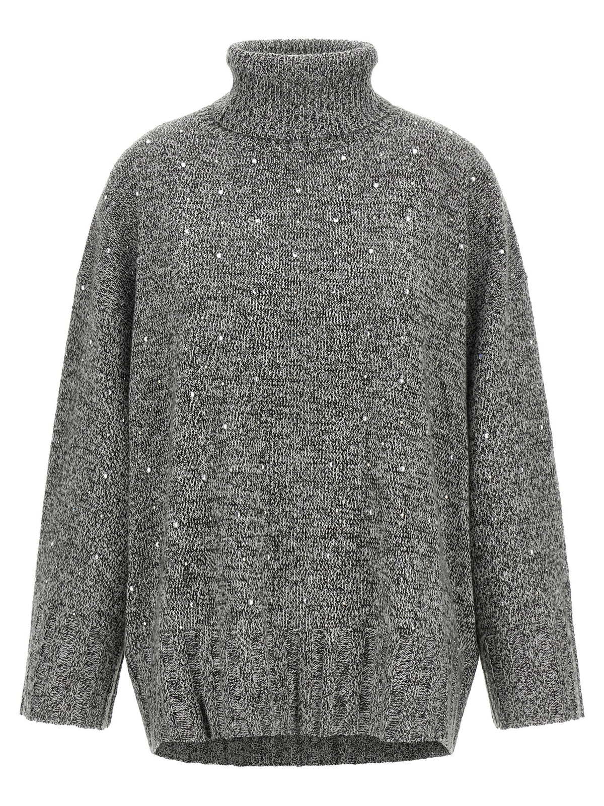 Gray Polyester Cardigan