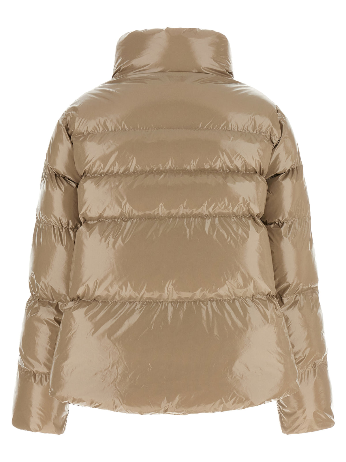 Beige Polyamide Full-Length Jacket