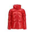 Red Polyamide Full-Length Jacket