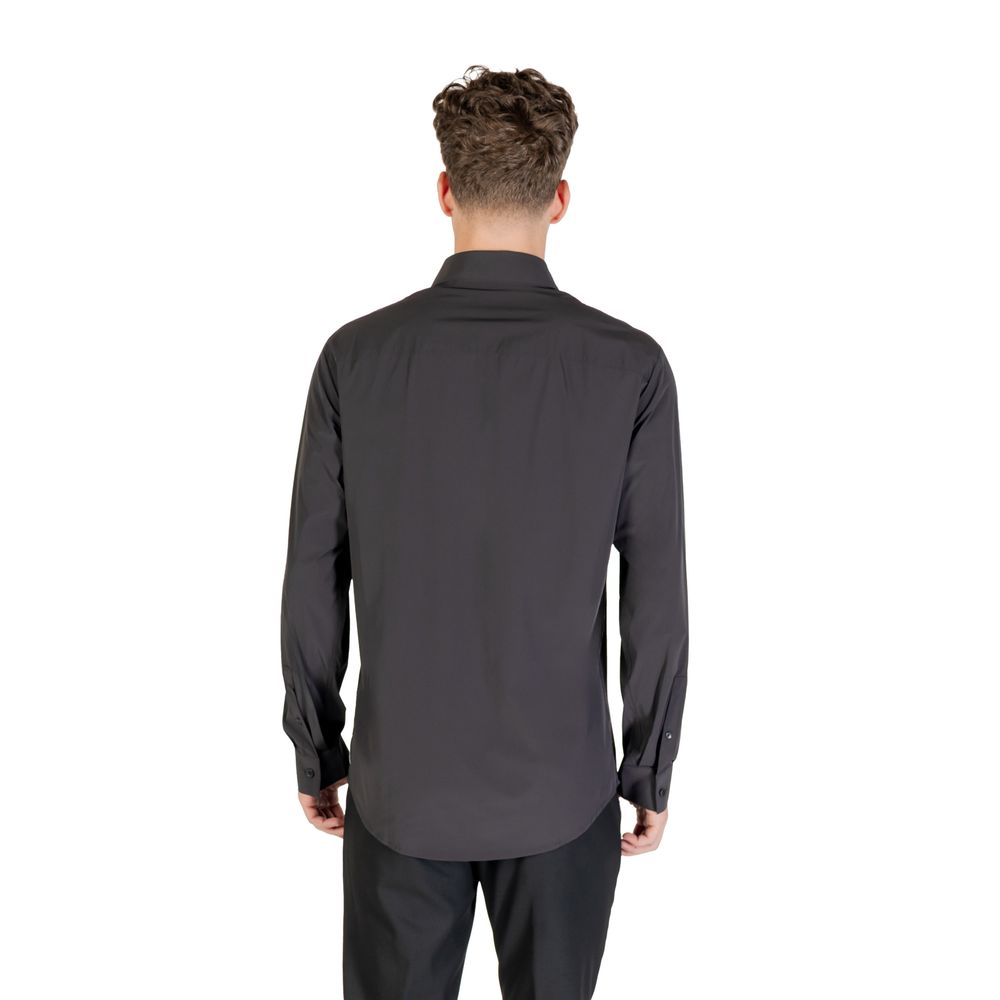 Black Elastane Dress Shirt