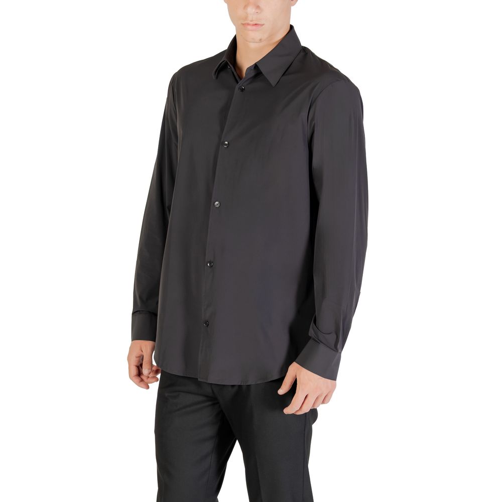 Black Elastane Dress Shirt