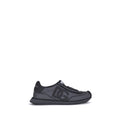 Black Polyester Athletic Sneakers