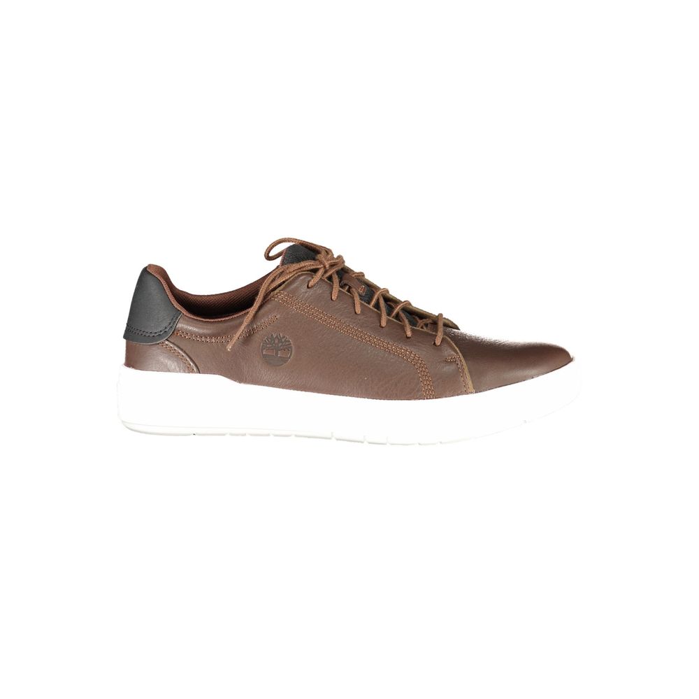 Marrone Polyurethane Men Sneaker