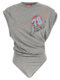 Gray Cotton Bodysuit
