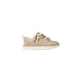 Beige Suede Leather Chunky Sneakers