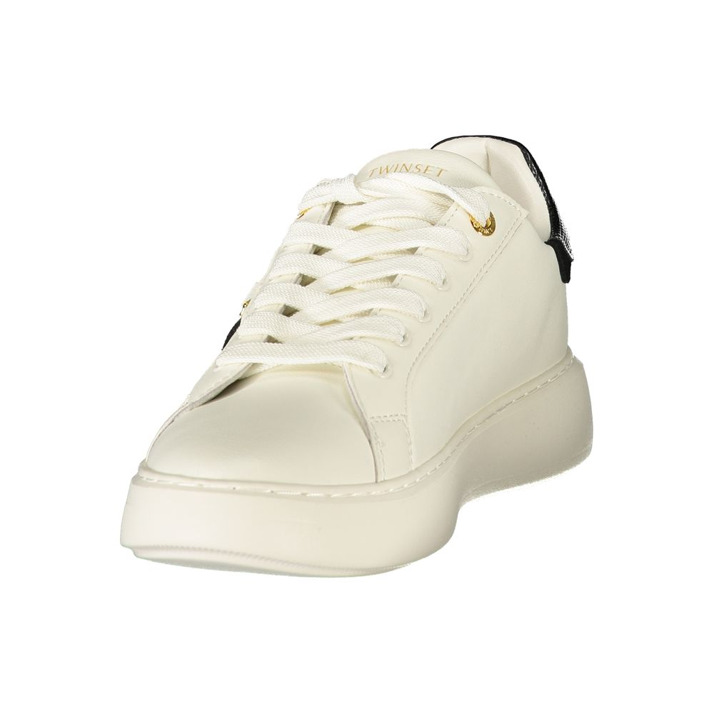 White Polyurethane Women's Sneaker