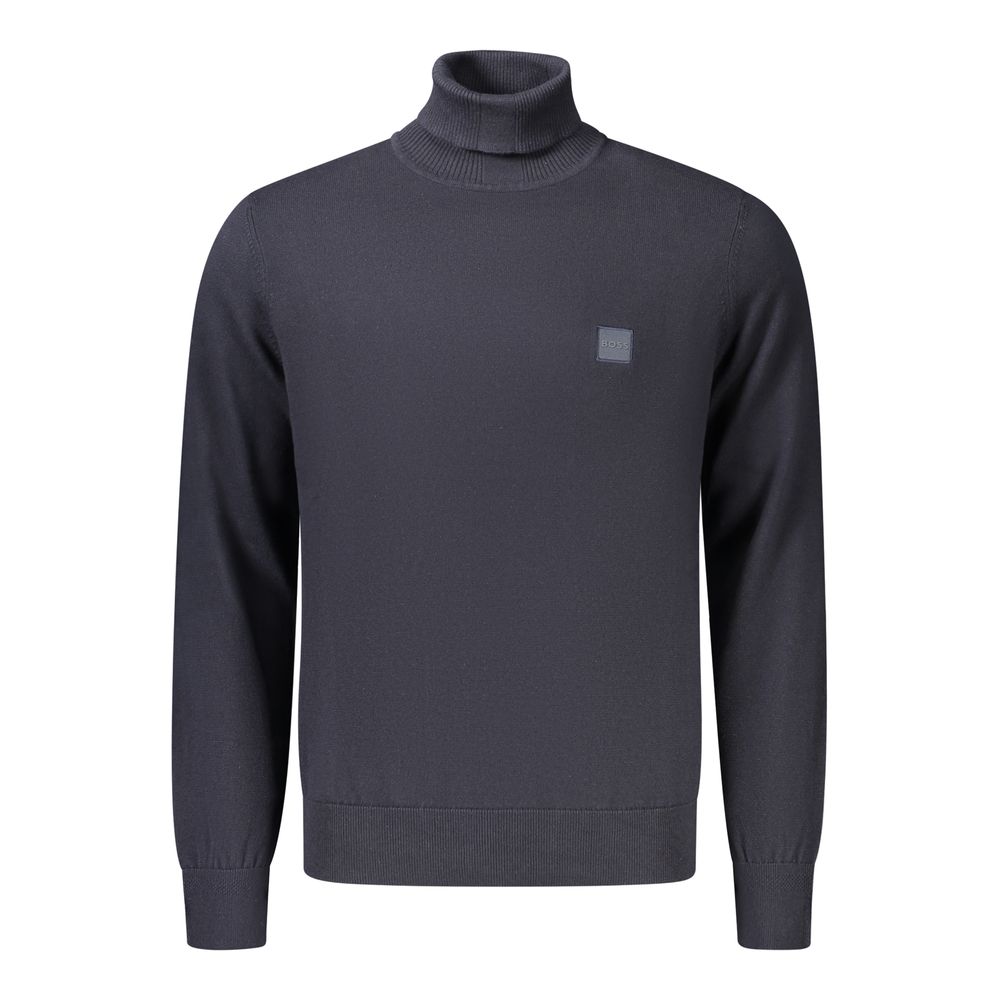 Blue Cotton Men's Sweater