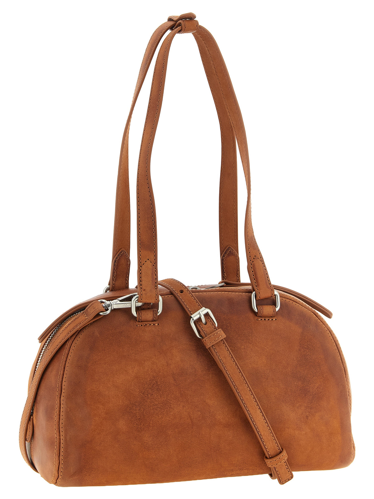 Brown Other Fibres Shoulder Bag