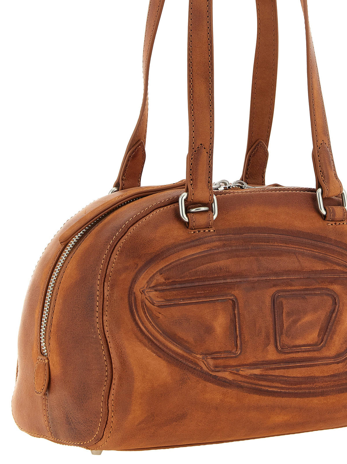 Brown Other Fibres Shoulder Bag