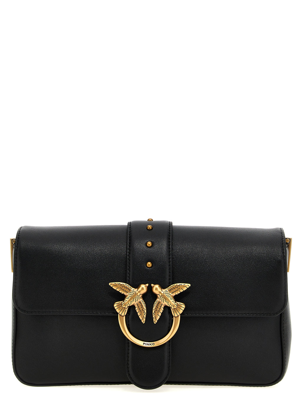 Black Calfskin Shoulder Bag