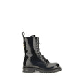 Black Calf Leather Bos Taurus Lace-Up Boots