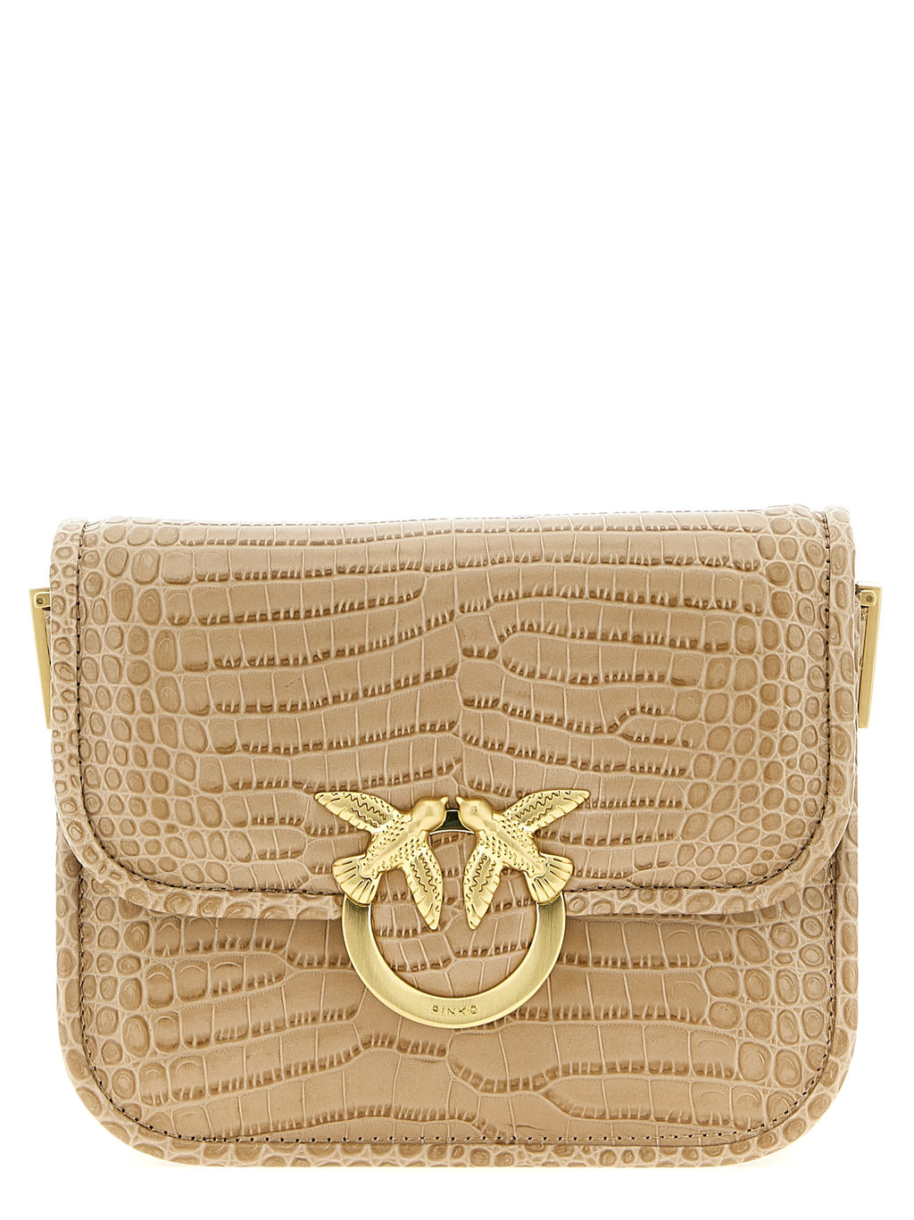 Beige Goatskin Shoulder Bag