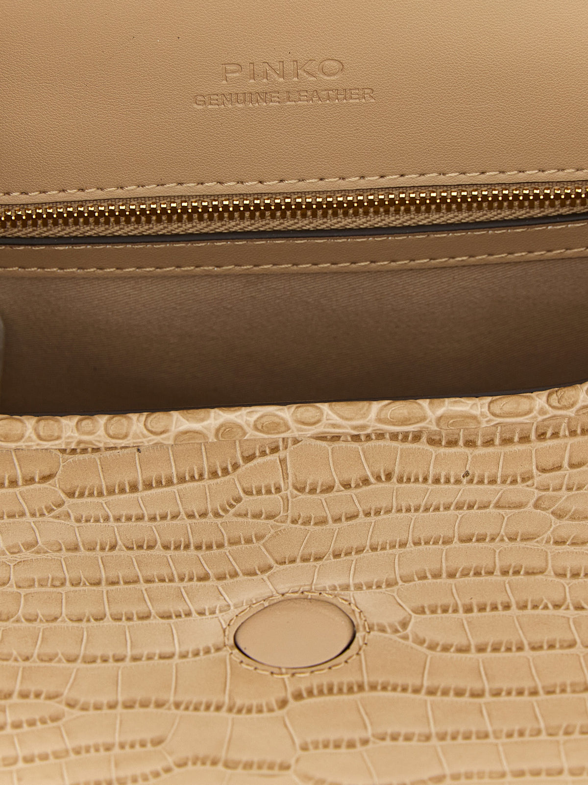Beige Goatskin Shoulder Bag
