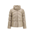 Beige Polyamide Full-Length Jacket