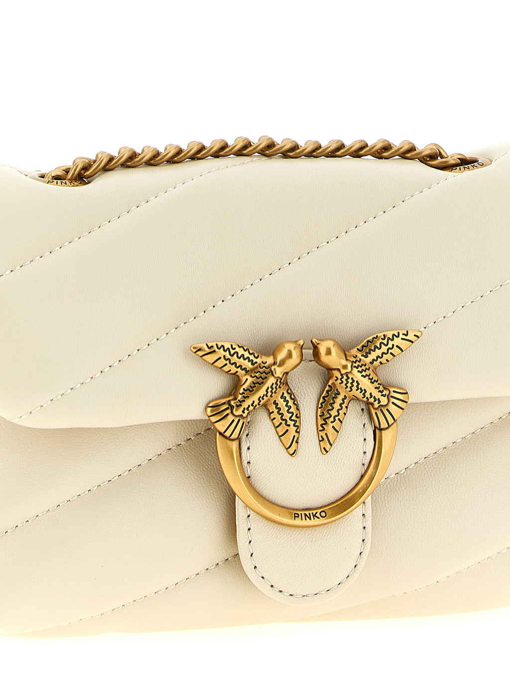 White Lambskin Crossbody Bag