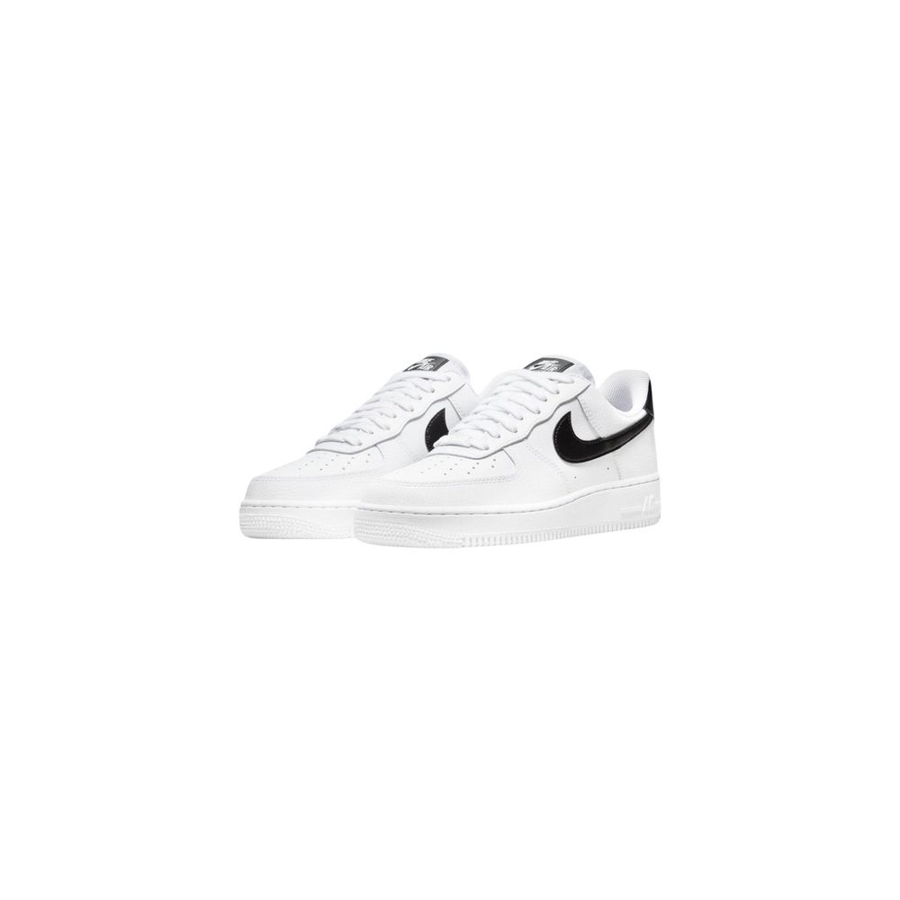 Black And White Leather Low Top Sneakers