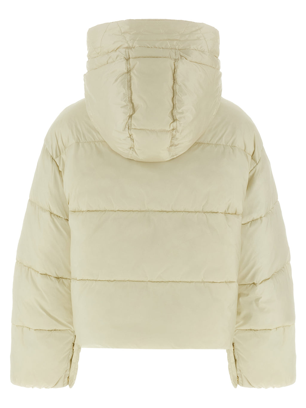 White Polyamide Full-Length Jacket