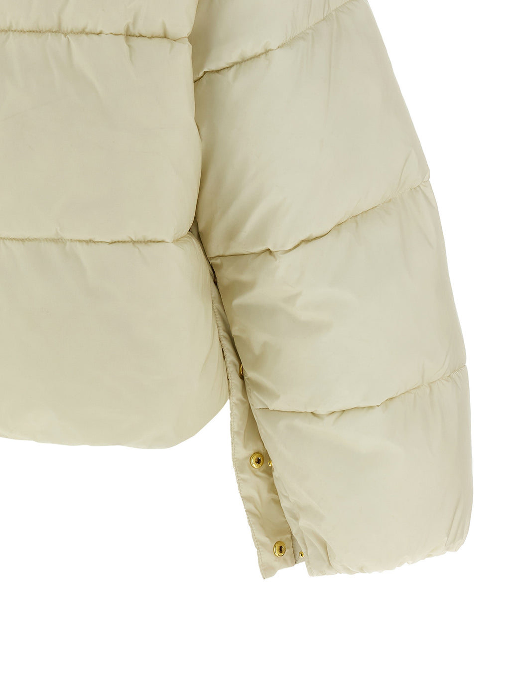 White Polyamide Full-Length Jacket