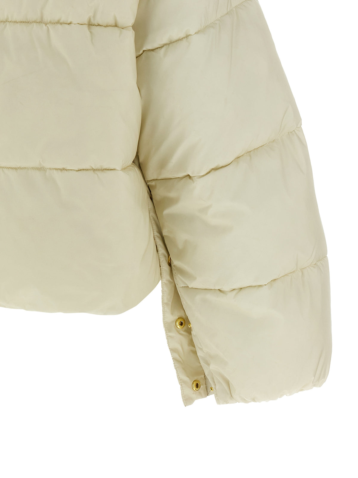White Polyamide Full-Length Jacket