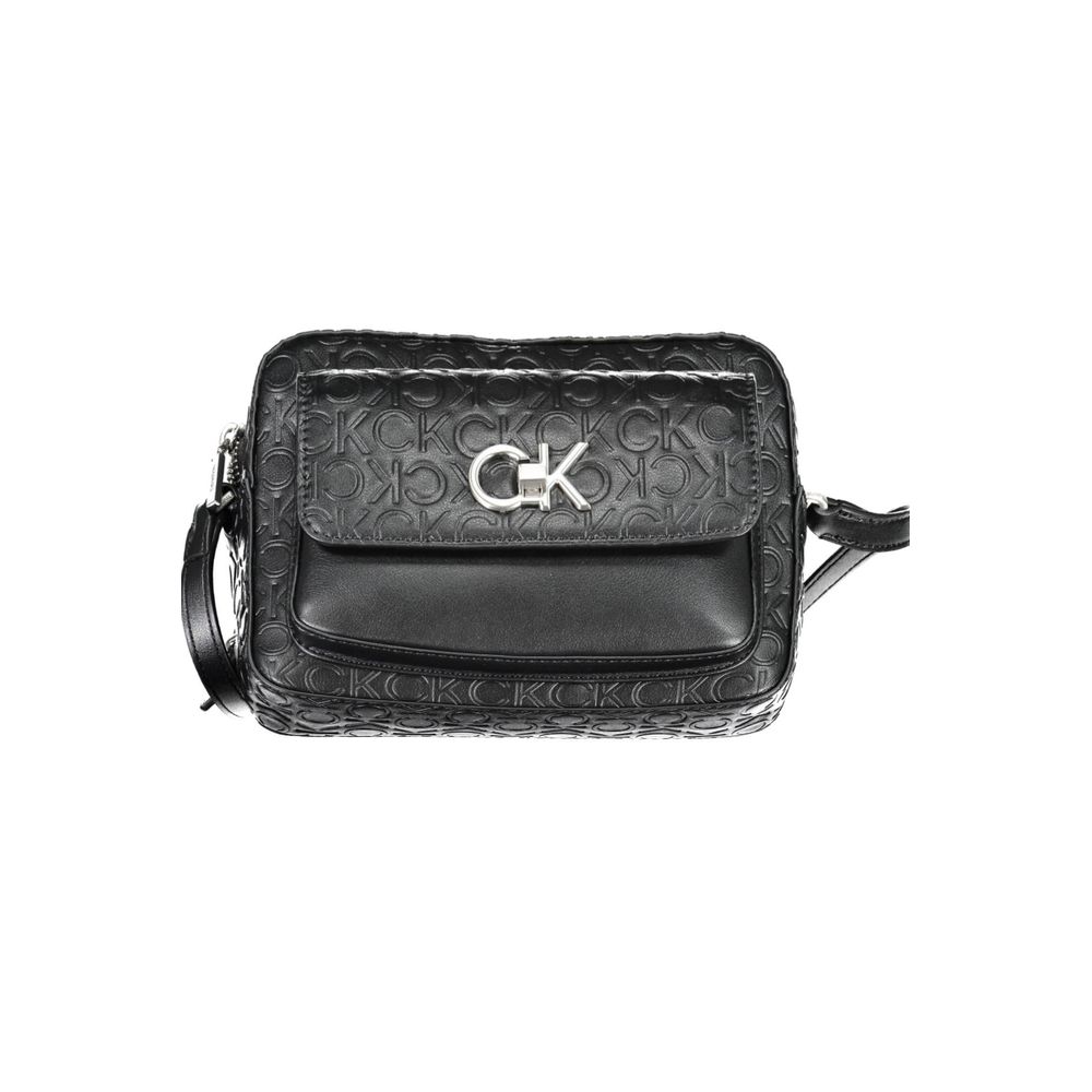 Black Polyester Women's Shoulder Bag