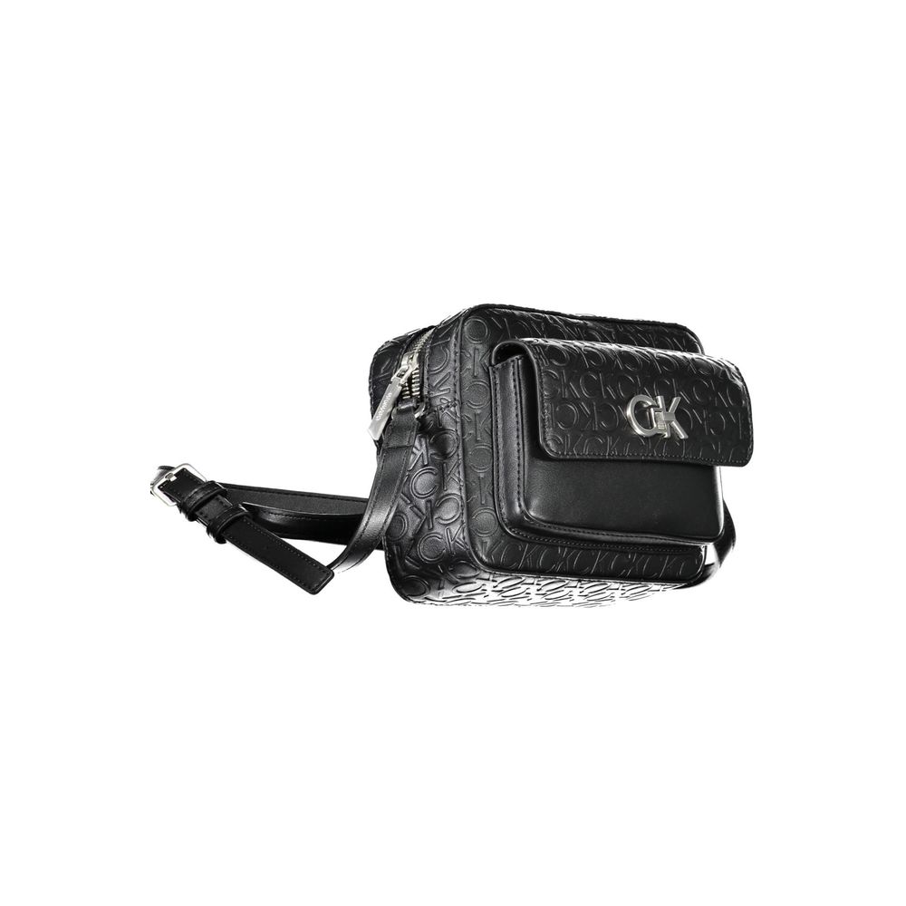 Black Polyester Women's Shoulder Bag