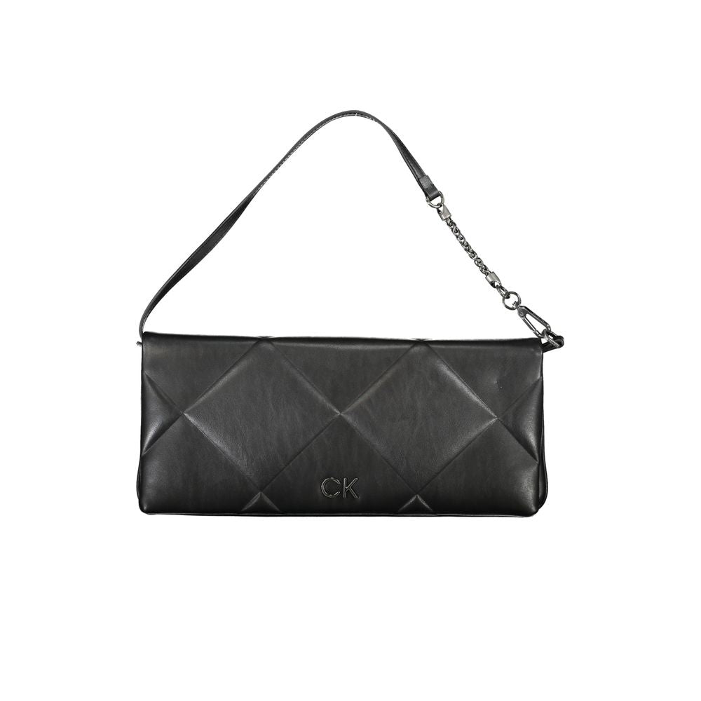 Black Polyester Woman Handbag