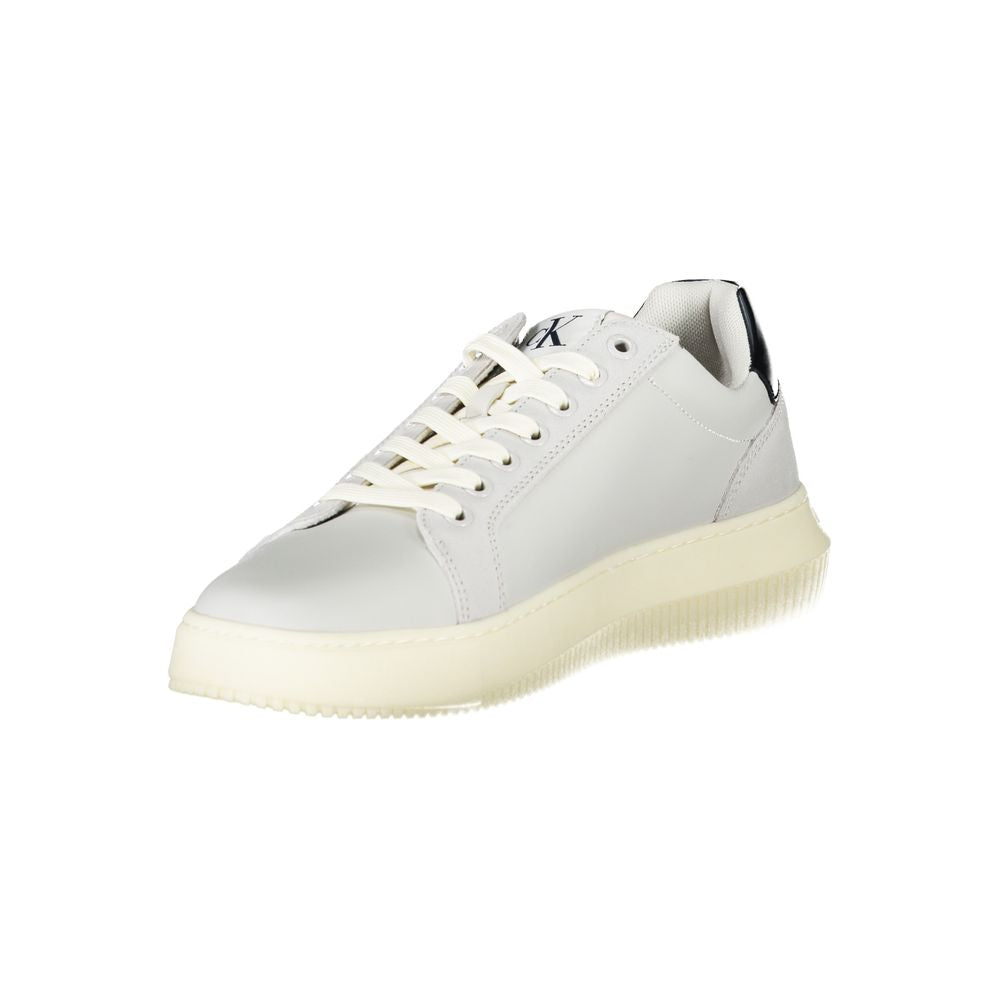 White Polyurethane Men's Sneaker