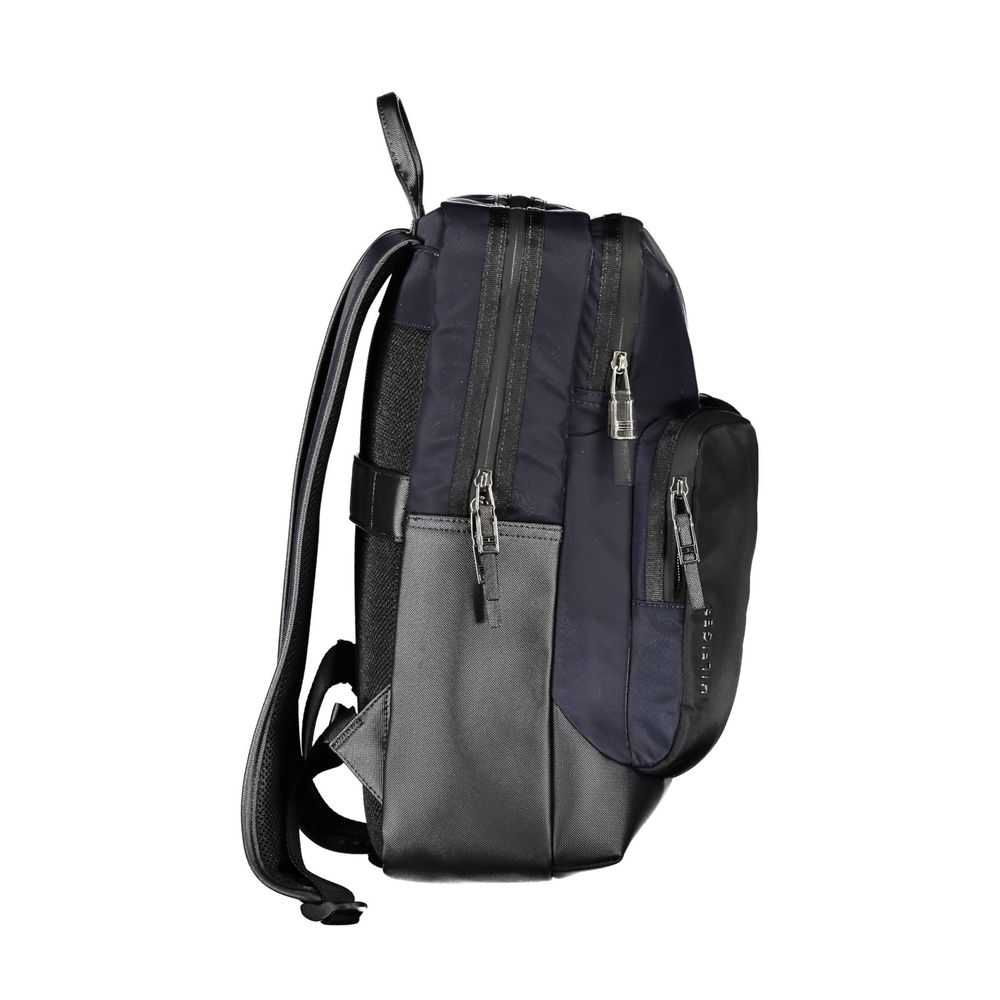 Blue Polyurethane Men's Backpack