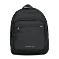 Black Polyester Men Backpack