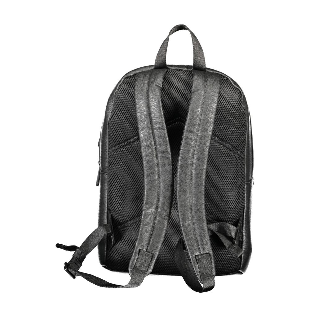 Nero Poliuretano Men Backpack
