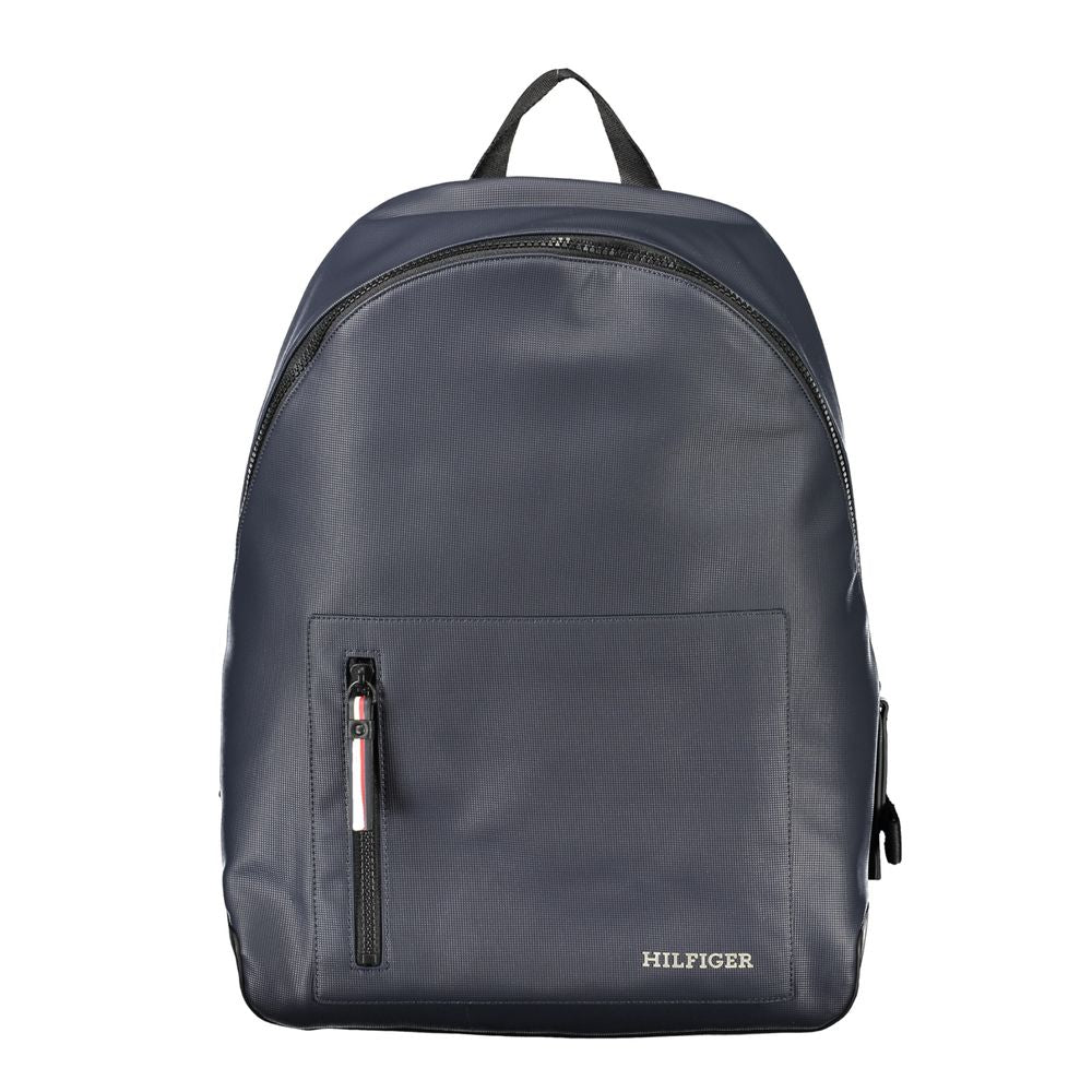 Blu Polyurethane Men Backpack